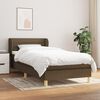 vidaXL Sommier &agrave; lattes de lit avec matelas Marron fonc&eacute; 90x190 cm