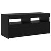 vidaXL Meuble TV 2 pcs Chêne noir 210 x 35 x 40 cm Bois d'ingénierie