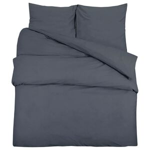 vidaXL Ensemble de housse de couette Anthracite 140x200 cm Coton