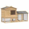 vidaXL Poulailler 2 pi&egrave;ces Marron 150 x 60 x 89 cm Bois de pin massif