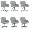 vidaXL Chaises de bureau pivotantes 6 pc 54 x 58 x 90 cm Gris clair