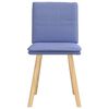 vidaXL Chaises à manger lot de 2 bleu jean tissu