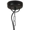 vidaXL Lampe suspendue industrielle Noir Fer et bois solide 26 cm E27