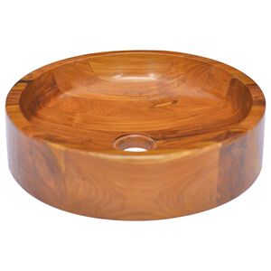 vidaXL Lavabo Bois de teck massif &Phi;40x10 cm