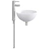 vidaXL Lavabo de salle de bains Chrome 32 x 32 x 13 cm m&eacute;tal