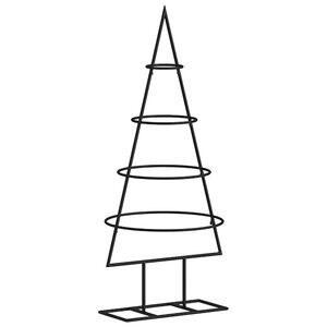 vidaXL Arbre de No&euml;l en m&eacute;tal pour d&eacute;coration noir 60 cm
