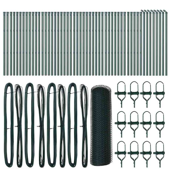 vidaXL Poteau de clôture. Vert 100 x 0,8 m (maille de 13 mm)