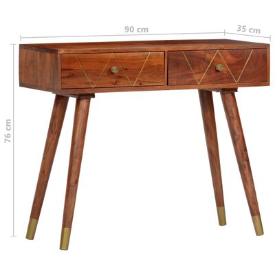vidaXL Table console 90x35x76 cm Bois d'acacia massif