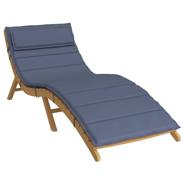 vidaXL Coussin de chaise longue bleu marine 180x60x4 cm tissu oxford