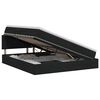 vidaXL Lit avec rangement et matelas Noir 160 x 200 cm Velours