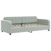 vidaXL Lit de jour avec gigogne et matelas gris clair 90x190cm velours