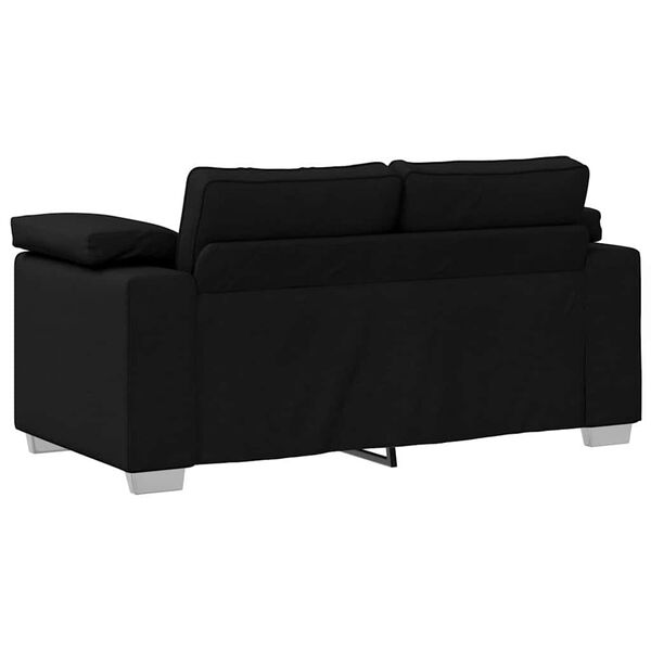 vidaXL Canap&eacute; 120cm Noir tissu