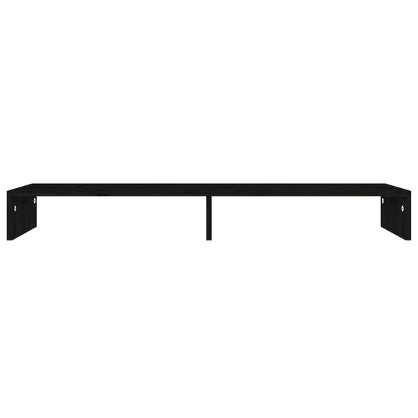 vidaXL Support de moniteur Noir 110x23,5x9 cm Bois d'ingénierie