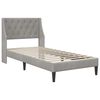 vidaXL Cadre de lit avec matelas Gris clair 80 x 200 cm Velours