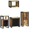 vidaXL Ensemble de mobilier de salle de bain avec &eacute;tag&egrave;re 4 pcs