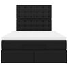 vidaXL Cadre de lit ottoman avec matelas noir 120x190 cm similicuir