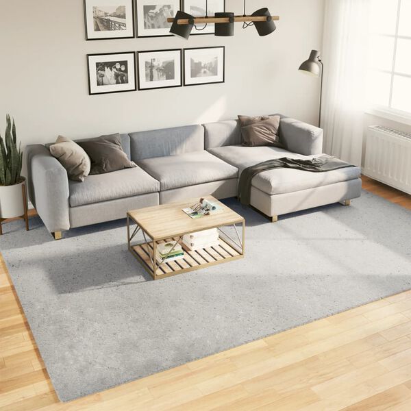 vidaXL Tapis HUARTE &agrave; poils courts doux et lavable gris 240x340 cm