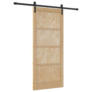 vidaXL Porte coulissante 86 x 198,5 cm Bois de pin massif