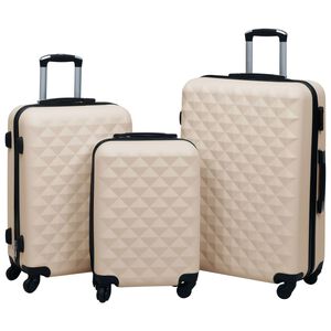 vidaXL Ensemble de valises rigides 3 pcs Dor&eacute; ABS