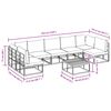 vidaXL Ensemble de canap&eacute; de jardin avec coussin 8 pcs Noir Aluminium