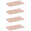 vidaXL &Eacute;tag&egrave;re flottante 4 pcs Rose 40 x 18 x 2,5 cm Acier