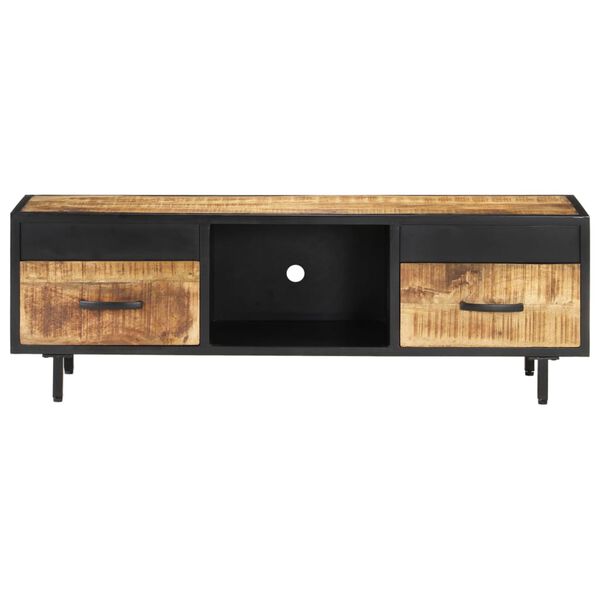 vidaXL Meuble TV 120x30x40 cm Bois de manguier brut