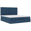 VidaXL Cadre de lit ottoman avec matelas bleu 160x200 cm tissu