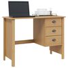 vidaXL Bureau avec tiroirs Hill Marron miel 100 x 45 x 74 cm