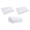 vidaXL Ensemble de Duvet avec oreiller 3 pcs Blanc Plume de canard