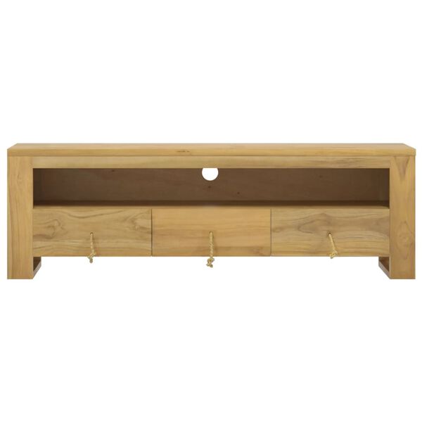 vidaXL Meuble TV 110x30x35 cm Bois de teck solide