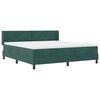vidaXL Lit &agrave; ressorts avec matelas Vert fonc&eacute; 200 x 180 cm Polyester