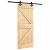vidaXL Porte coulissante Naturel et noir 85 x 210 cm