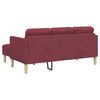 vidaXL Ensemble de Canap&eacute;s avec coussin 2 pcs Bordeaux Polyester