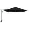 vidaXL Parasol de jardin Noir 248 x 248 x 148 cm Polyester et Acier