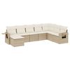 vidaXL Salon de jardin avec coussins 8 pcs beige r&eacute;sine tress&eacute;e