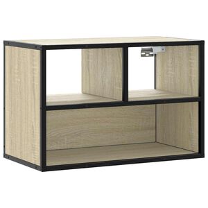 vidaXL Meuble TV ch&ecirc;ne sonoma 60x31x39,5 cm bois d'ing&eacute;nierie et m&eacute;tal