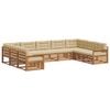 vidaXL Ensemble de canap&eacute;s d'ext&eacute;rieur 9 pc Naturel et Beige