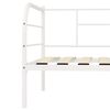 vidaXL Cadre de lit de jour sans matelas blanc m&eacute;tal 90x200 cm