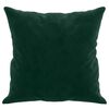 vidaXL Coussins d&eacute;coratifs lot de 2 Vert fonc&eacute; 40x40 cm Velours