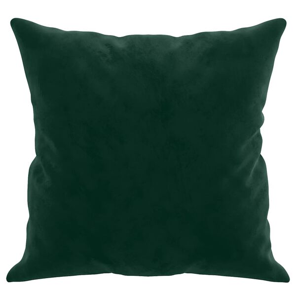 vidaXL Coussins d&eacute;coratifs lot de 2 Vert fonc&eacute; 40x40 cm Velours