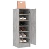 vidaXL Armoire à chaussures Gris béton 32x35x92 cm Bois d’ingénierie