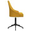 vidaXL Chaise pivotante de bureau Jaune Velours