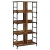 vidaXL &Eacute;tag&egrave;re 4 niveaux 78,5 x 33 x 153 cm m&eacute;tal PB Bois ancien