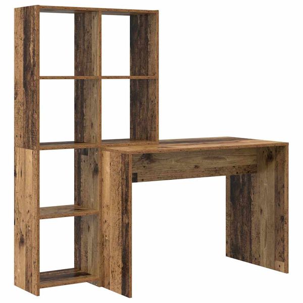 vidaXL Bureau Bois Ancien 138,5 x 55 x 143 cm Bois d'ing&eacute;nierie