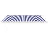 vidaXL Auvent r&eacute;tractable bleu et blanc 3x2,5 m tissu et aluminium