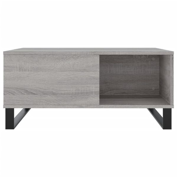 vidaXL Table basse sonoma gris 80x80x36,5 cm bois d'ingénierie