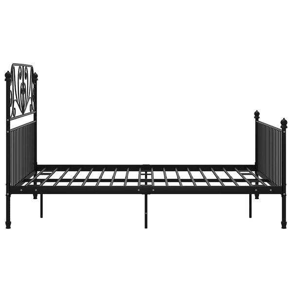 vidaXL Cadre de lit sans matelas noir métal 140x200 cm