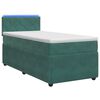 vidaXL Lit boxspring avec matelas Vert fonc&eacute; 90 x 200 cm Velours