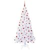 vidaXL Sapin de No&euml;l artificiel avec 300 LED Blanc 210 cm PVC et Acier