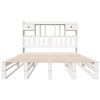 vidaXL Lit biblioth&egrave;que sans matelas blanc 140x190 cm bois pin massif